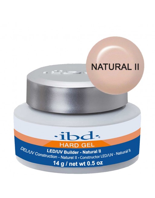 IBD Hard Gel LED/UV Builder Gel - Natural II (tirštas natūralus gelis) 14g