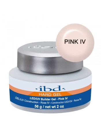 IBD Hard Gel LED/UV Builder Gel -Pink IV (tirštas rožinis gelis) 56g