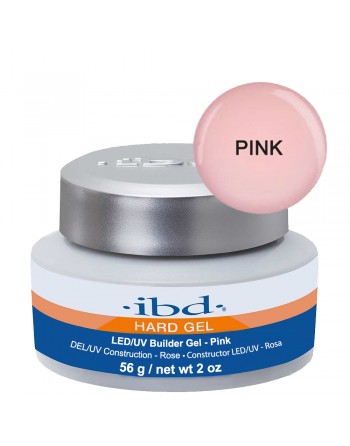 IBD Hard Gel LED/UV Builder Gel - Pink (tirštas rožinis gelis) 56g